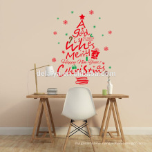 Hot sell Merry Christmas waterproof window sticker, wall sticker